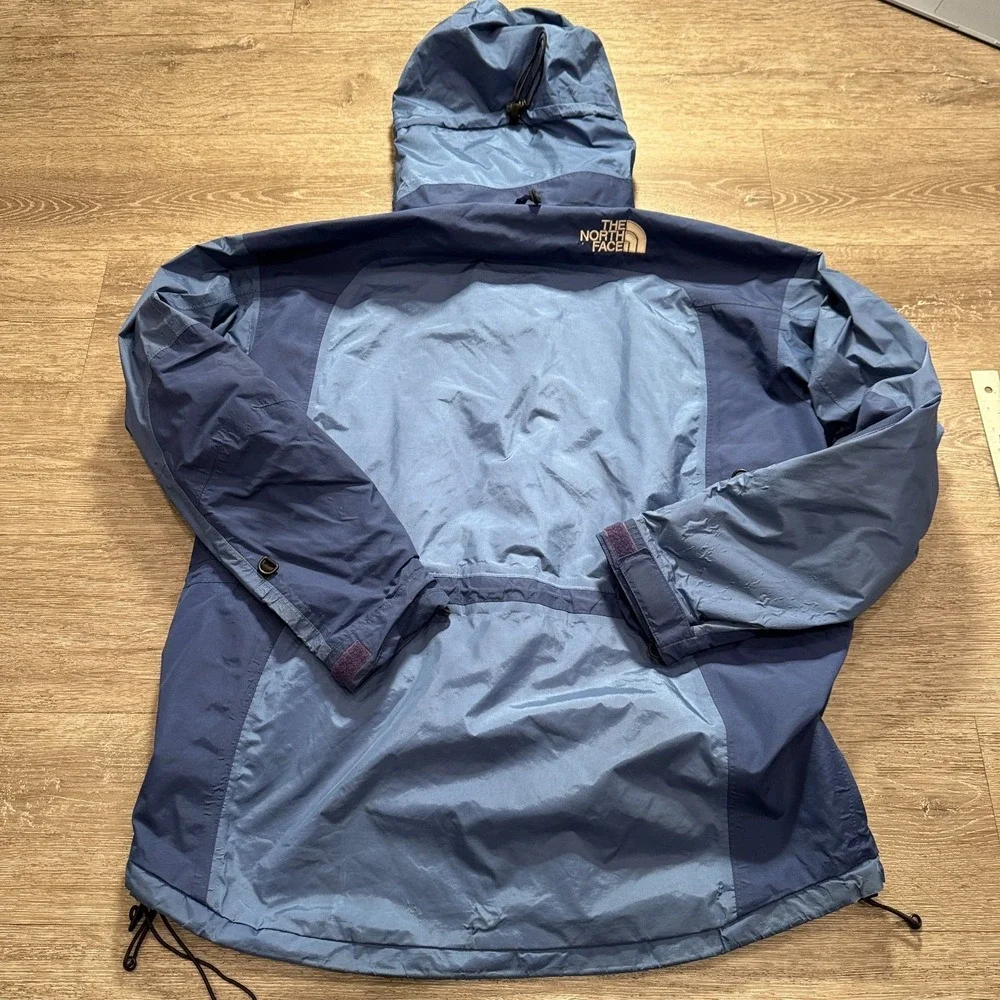 The North Face Jacket Mens XL Blue Gore-Tex Shell Hooded Zip Vintage Gorpcore